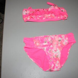 Pink 2 Pcs Justice Bikini Swimsuit Size 10